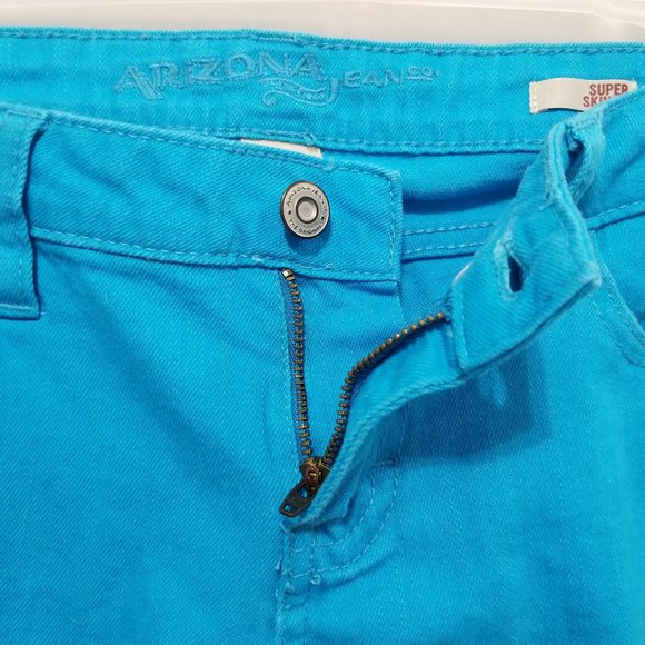 Arizona jeans 5 Super Skinny brightly colored denim stretch low rise waist - Picture 8 of 13